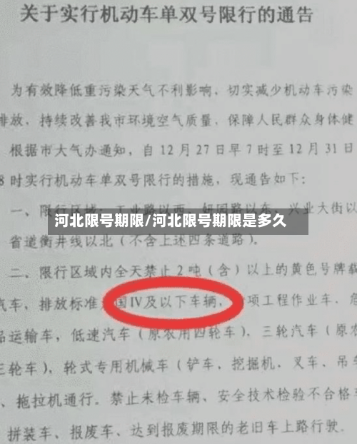 河北限号期限/河北限号期限是多久-第2张图片