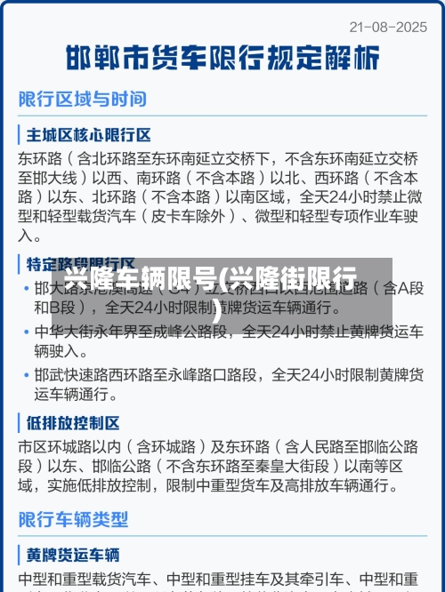 兴隆车辆限号(兴隆街限行)