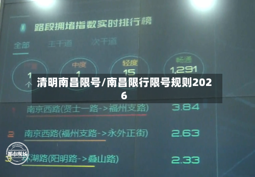 清明南昌限号/南昌限行限号规则2026-第2张图片