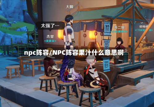 npc阵容/NPC阵容果汁什么意思啊