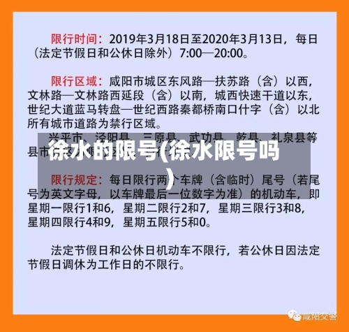 徐水的限号(徐水限号吗)