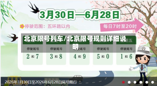 北京限号列车/北京限号规则详细说明