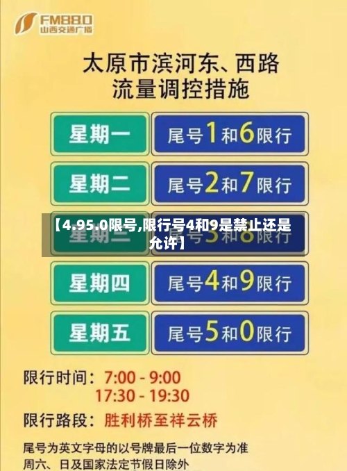 【4.95.0限号,限行号4和9是禁止还是允许】-第3张图片