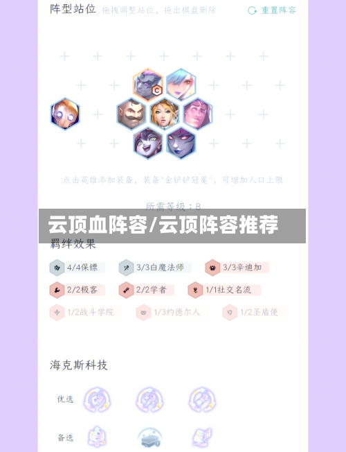 云顶血阵容/云顶阵容推荐-第2张图片