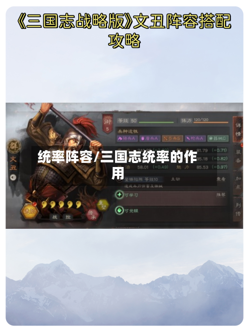统率阵容/三国志统率的作用-第2张图片