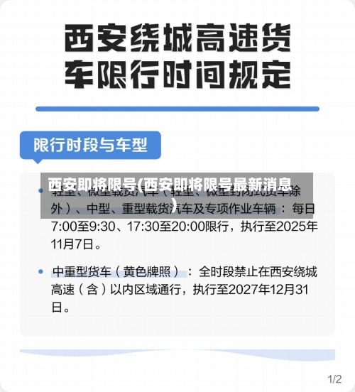西安即将限号(西安即将限号最新消息)