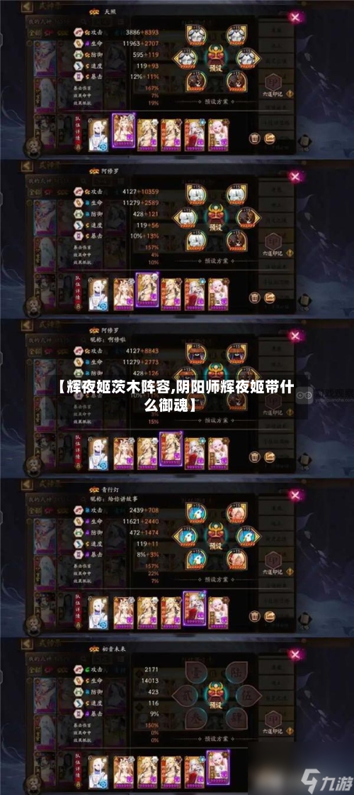 【辉夜姬茨木阵容,阴阳师辉夜姬带什么御魂】