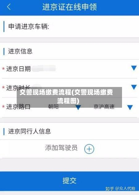 交警现场缴费流程(交警现场缴费流程图)
